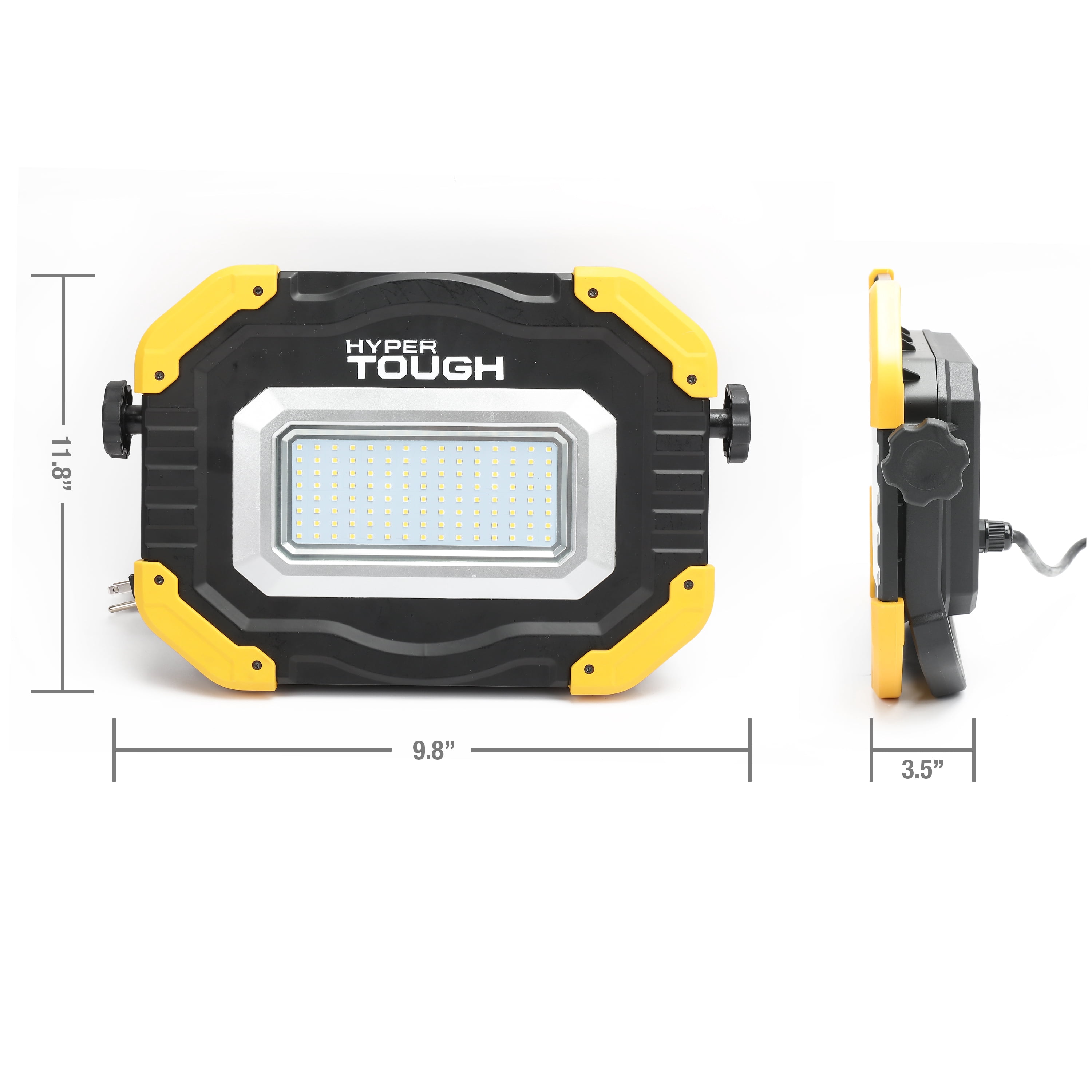 Hyper Tough 10000 Lumen Aluminum LED Corded Work Light, Yellow, Black, Model 7061