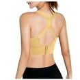 thumbnail image 4 of LISTHA Sports Bra High Impact Adjustable Criss Cross Back, Full Support for Large Bust No Bounce Yellow XL, 4 of 5