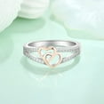 thumbnail image 4 of FJ Promise Ring for Her 925 Sterling Silver Double Heart Ring Engagement Anniversary Wedding Eternity Ring for Women Size 10, 4 of 6