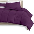 thumbnail image 2 of Bare Home Microfiber 5-Piece Plum and White Bed in a Bag, Twin XL, 2 of 5