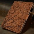 thumbnail image 6 of for iPad 9.7 inch 2018 2017 (6th/5th Generation)/Pro 9.7" Leather Case Embossed Tree Bird Folio Cover, Auto Sleep/Wake, Non-slip Stand Support, Stylus Pen Card Slot, Soft TPU Shell, Screen Protector, 6 of 8