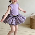 thumbnail image 6 of HWJAD Toddler Girl 2 Piece Outfit Little Girls Ruffle Sleeveless Drawstring Top and Floral Skirt Set Summer Kids Clothes, 6 of 7