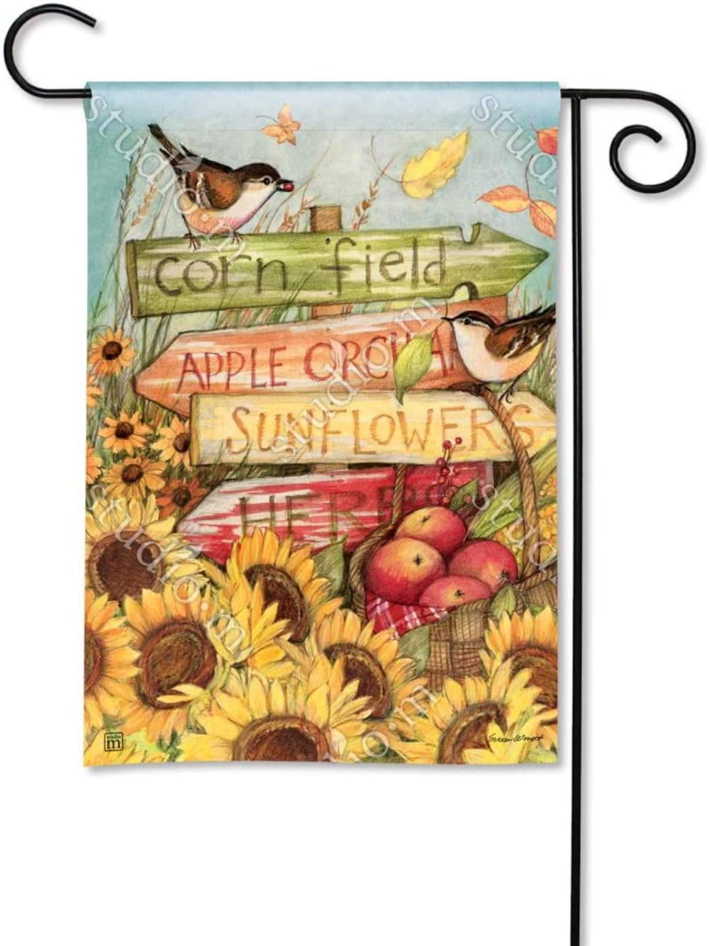 SUSAN WINGET Birds Apples Basket Tree Give Thanks Thanksgiving Greeting Card NEW 