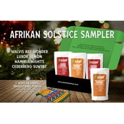 Set of 4 African Solstice Sampler - Healthy Herbal Tea Gift - Naturally Caffeine Free African Tea pack   African Fabric Drawstring Pouch