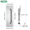 thumbnail image 3 of Uxcell 1-Pack Tiradores Empotrados, 4.72 Pulgadas Círculo Interno 304 Acero Inoxidable Tiradores de Puerta de Closet Corrediza [Plata], 3 of 6