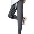thumbnail image 4 of ShomPort Fleece Lined Sweatpants for Women Fall Winter Drawstring Joggers Thicken Pants with Pockets, 4 of 7