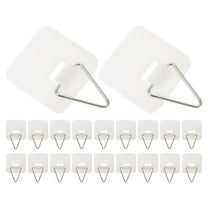 VORCOOL 35Pcs White Wall Hooks Adhesive for Hanging Plates Pictures Frames