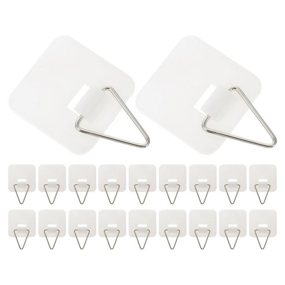 VORCOOL 35Pcs Adhesive Wall Hooks White for Hanging Plates Kitchen Bathroom