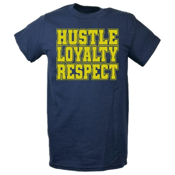 John Cena Hustle Loyalty Respect Navy Blue Mens T-shirt L