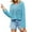 Blue, variant on Fartey Crochet Sweaters for Women Sexy Fashion Crew Neck Pullover Sweater Trendy Solid Color Sweater Soft Comfy Long Sleeve Y2k Sweaters