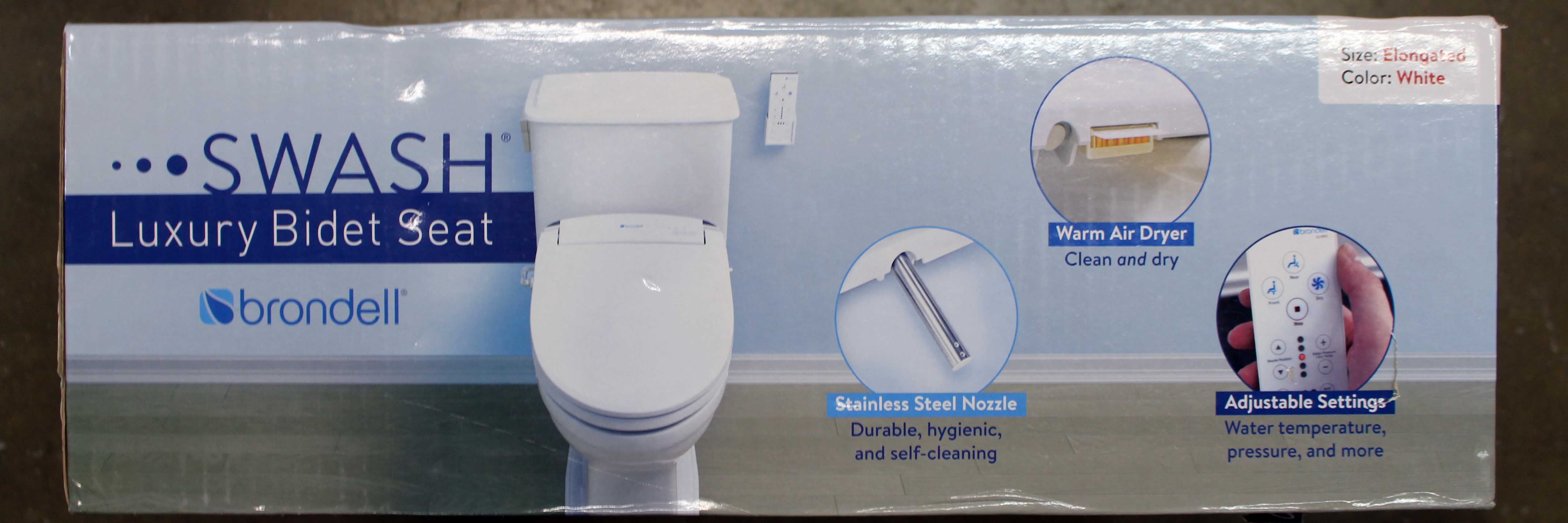 Brondell Swash Luxury Bidet Toilet Seat (CL950EW)