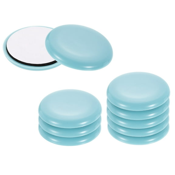 10Pack Furniture Slider, 1-3/4 Inch Round Adhesive Furniture Moving Pad, Sky Blue