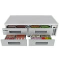 thumbnail image 3 of 72 in. Commercial Chef Base Refrigerator Storage Cabinet for Cold Foods, Fresh Ingredients, and Condiments, Refrigerated Pull-Out Drawers, Rolling Caster Wheels, ETL Listed (KM-BR-724D), 3 of 10