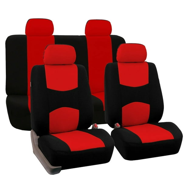 Fundas Universales para Asientos Coche Juego Fundas Transpirables para Asientos Vehículos (rojo)