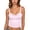 Pink, variant on Women Ruffle Trim Cami Tops Underwire Support Bow Detail Spaghetti Strap Tank Shirts, Cropped Slim Fit Layering Blouses for Summer Party Beach Vacation