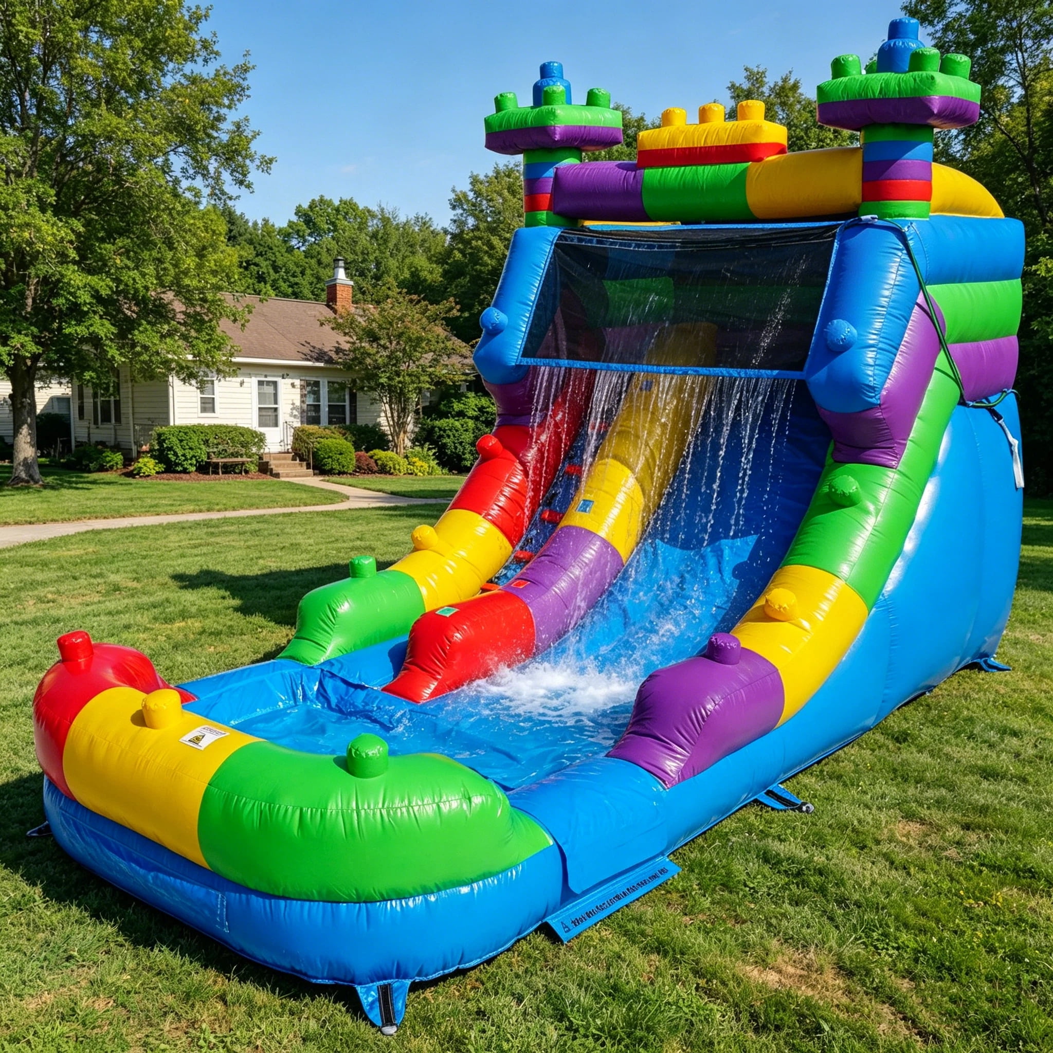Hapcap Semi Commercial Inflatable Water slide Bounce House for Big Kids or Adults, Wet or Dry Outdoor Use
