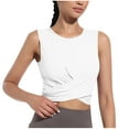 thumbnail image 3 of TAGOLD Summer Casual Tops,Plus Size T-shirt Blouse for Womens, Fashion Women's Sleeveless Round-Neck Comfy Solid Casual Regular Tank Tops,Round-Neck Tank Top, 3 of 5
