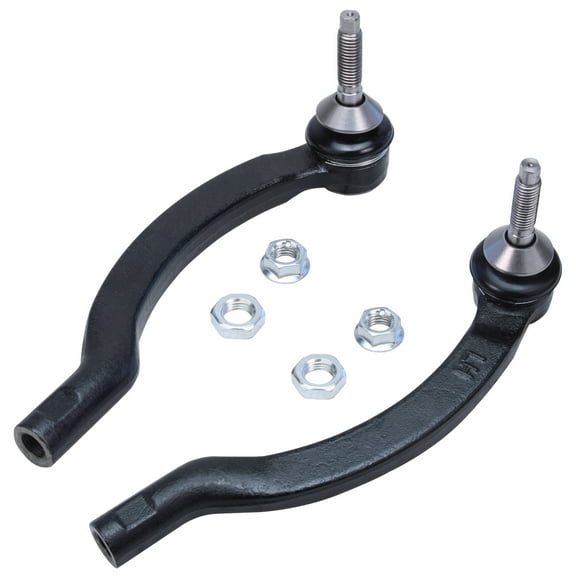 Detroit Axle - Front 2pc Tie Rods for 01-09 Volvo S60, 00-06 S80, 01-07 V70, 2 Outer Tie Rods 2001 2002 2003 2004 2005 2006 2007 2008 2009 Replacement
