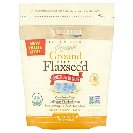 Spectrum Essentials Organic Ground Premium Flaxseed, 24 (Best Ground Flaxseed Brand)