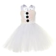 thumbnail image 1 of Vestido de malla de muñeco de nieve navideño, conjunto de vestido para niñas, vestido de elfo navideño COS, disfraz de escenario festivo, 1 of 5