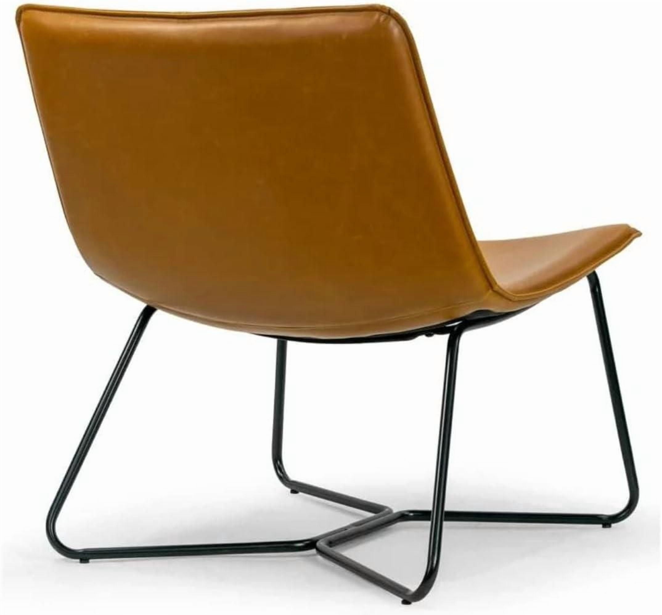 Heavenly Collection Accent Chair, PU Chair, PU Chair with Black Metal Frame, Lounge Chair, PU Lounge Chair, Living Room Chair, Dining Room Chair, Studio Chair, Restaurant Chair, Indoor Chair