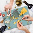 thumbnail image 4 of Rainbow Cutting Board, Best Friends Forever Words with Happy Animals Walking on Rainbow Bear Fox Rabbit, Decorative Tempered Glass Cutting and Serving Board, Large Size, Multicolor, by Ambesonne, 4 of 5