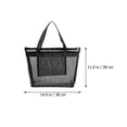 thumbnail image 2 of WEAVILUX 2-Pack Black Mesh Beach Tote Bags for Women, Lightweight Stylish Hollowed Out Design, Perfect for, 2 of 8