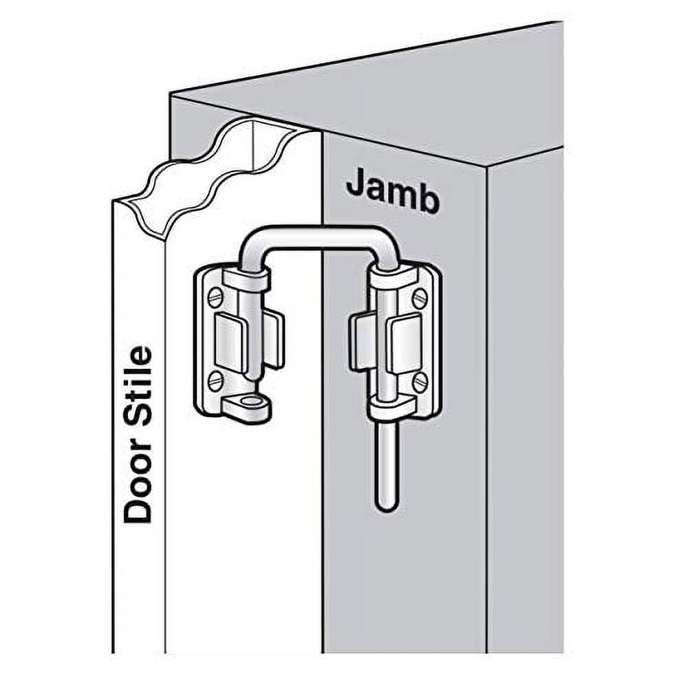 Prime-Line Products U 10537 2-1/4 in. Nickel Plated Steel High Security Loop Lock for Left Hand Sliding Patio Door - image 3 of 3