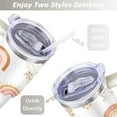 thumbnail image 5 of Rainbow Cartoon 40 Oz Tumbler with Handle Lid and Straw, Stainless Steel Double Walled Vacuum Insulated Cup, Cute Anniversary Wedding Birthday Gifts Tumbler for Women Men Friends Outdoor Indoor, 5 of 7