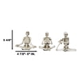 thumbnail image 2 of Set of 3 Whimsical Namaste Meditating Yoga Gothic Skeletons Trio Figurines, 2 of 9