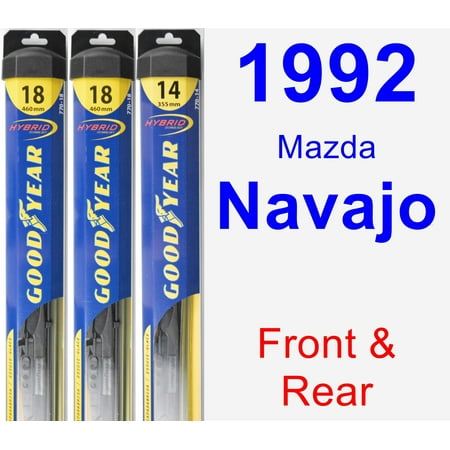 - 1992 Mazda Navajo Wiper Blade Set/Kit (Front & Rear) (3 Blades) - Hybrid
