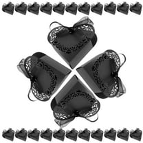 50 Pcs Gift Boxes for Heart Sweets Favor Bride Black