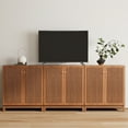 thumbnail image 6 of VENTOPYR Sideboard Buffet Walnut Storage Cabinet with Adjustable Shelves, 2 Doors, 6 of 7