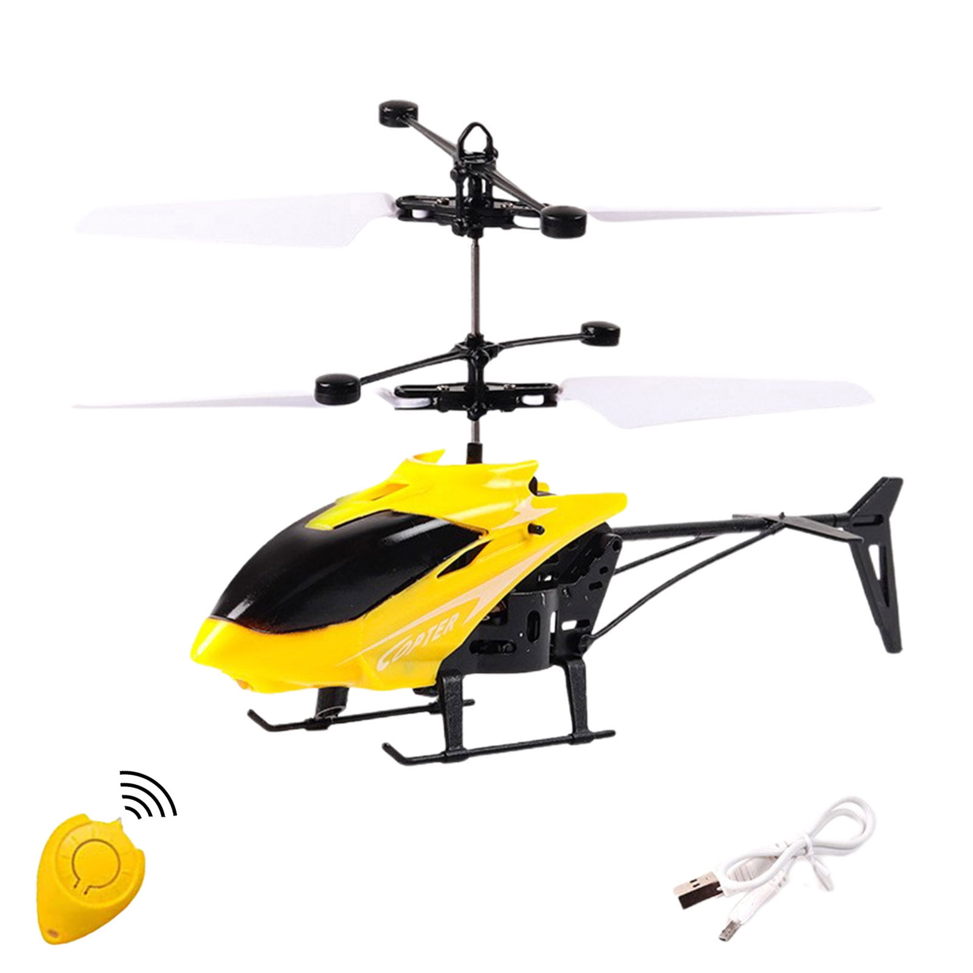 Electric RC Helicopter Induction Aircraft Flying Led Flash Light Mini ...