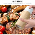 thumbnail image 5 of Oak Wood Salt and Pepper Mill Set with Adjustable Ceramic Grinder 6.5 inch", 5 of 5