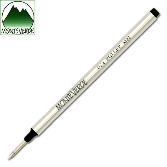 Monteverde M22 Rollerball Refill to Fit Montblanc Rollerball Pens - Black, Fine, 1 Pack (M221BK)