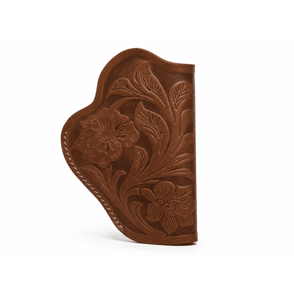 Saddle Mate Floral Embossed Buffalo Leather Holster Right Handed