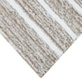 thumbnail image 4 of Mineral Spring Spa Luxe Stripe Polyester Tufted Bath Rug, Polished Taupe, 17" x 24", 4 of 7