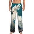 thumbnail image 2 of Lsque Tropical Parrot Floral Artwork Print Men's Pajama Pants, Lounge Pant - Comfortable Home Wear,Elastic Waistband, Stylish Design-Large, 2 of 9