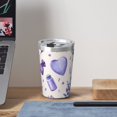 thumbnail image 6 of PAYOHTO Purple Lavender Insulated Stainless Steel Tumbler 12 oz Thermos Come with Straw Kids Leak-Proof Travel Mug Cup, 6 of 7