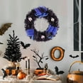 thumbnail image 1 of Decoraciones de Halloween, adornos de Halloween, regalos de Halloween, corona de Halloween para puerta de entrada, corona fantasmal oscura y espeluznante para decoración de fiestas en el hogar en inte, 1 of 6