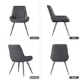 thumbnail image 7 of ClinQ Modern Upholstered Dining Chairs Set of 2, Thickened Cushion Kitchen & Dining Room Chairs with Metal Legs, Darkgray, 7 of 7