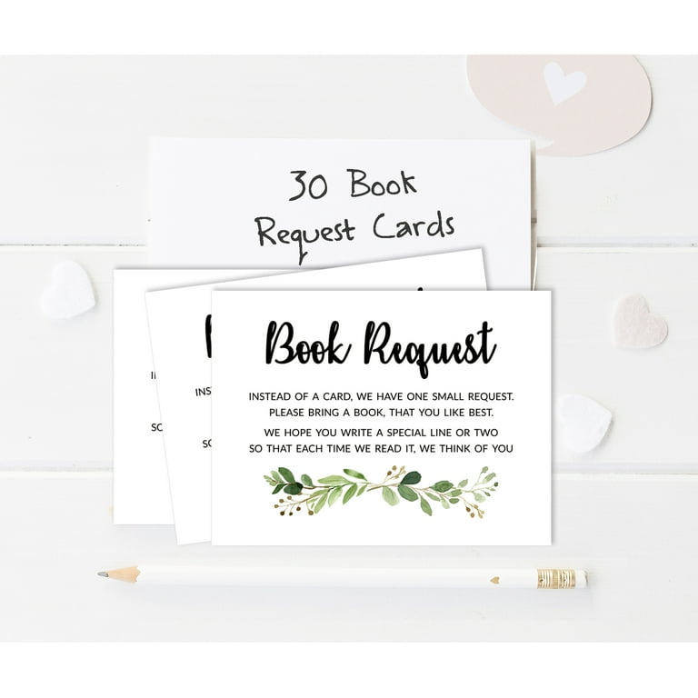 inkdotpot-30-books-for-baby-shower-request-cards-bring-a-book-instead-of-a-card-greenery-floral-baby-shower-invitations-inserts-games-walmart-com for Bring A Book Instead Of A Card Free Printable Inkdotpot 30 Books For Baby Shower Request Cards Bring A Book Instead Of A Card Greenery Floral Baby Shower Invitations Inserts Games - Walmart.com for Bring A Book Instead Of A Card Free Printable