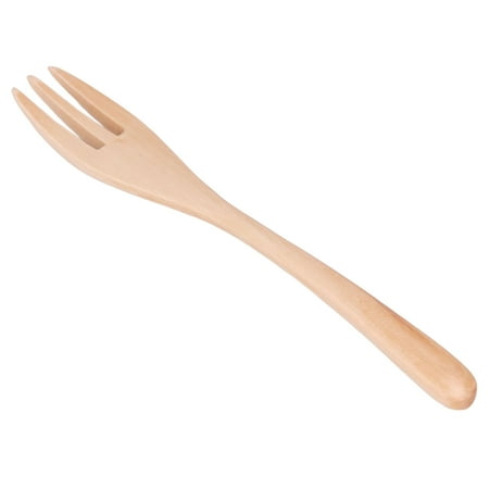 

Wooden fork reusable natural wood fruit fork portable for school picnics