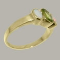 thumbnail image 3 of LBG British Made 14k Yellow Gold Natural Peridot & Opal Womens Anniversary Ring - 33 size options - Size 7.75, 3 of 6