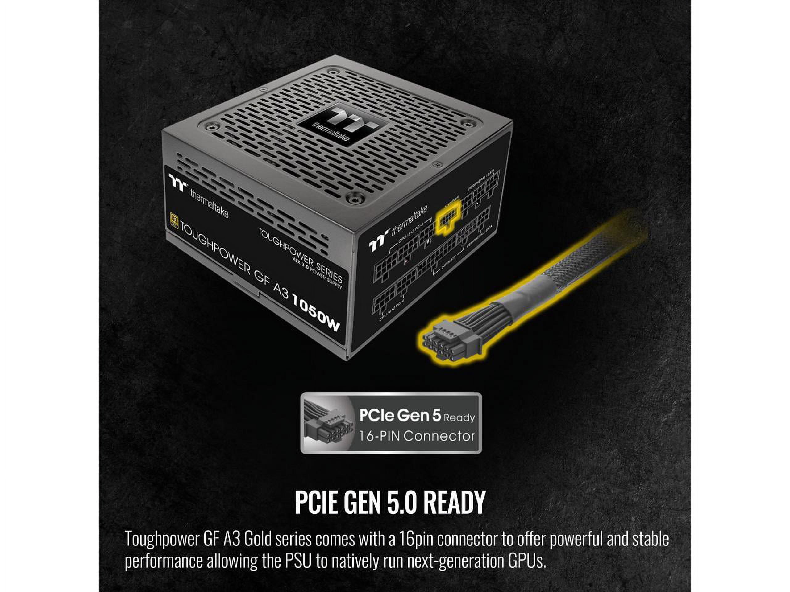 1250W Power Supply RGB Fully Modular ATX 3.0 PCIe 5.0 PSU Active PFC Gaming  PC Computer Power Supplies Full Voltage 100-240V with 120mm FDB Fan