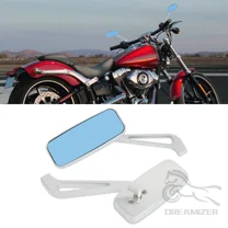 Motorcycle Mirrors Universal 8mm 10mm Bolt Chrome Handlebars Rearview Mirror Compatible with Honda Kawasaki Suzuki Aprilia Street Bike Cruiser Scooter