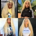 thumbnail image 6 of 613 Blonde Human Hair Wigs Blonde 13x1 Lace Front Wig Human Hair Pre Plucked With Baby Hair Honey Blonde Brazilian Body Wave Human Hair Wigs for Women Transparent Lace Middle Part Wig (34 inch, 13x1), 6 of 7