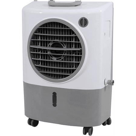 Hessaire MC18M Portable Evaporative Cooling Fan  Indoor/Outdoor Low Humidity Environments  1300 CFM  500 sq. ft.  2-Speed Fan  53.4 dB  White