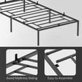 thumbnail image 3 of Hupicker Twin Metal Bed Frame, No Box Spring Needed/Reinforced Steel Structure with Heavy Duty Metal Slats/Easy to Assemble/Under, 12.8inch Storege Space/Anti Mattress Sliding/Noise Free, 3 of 7